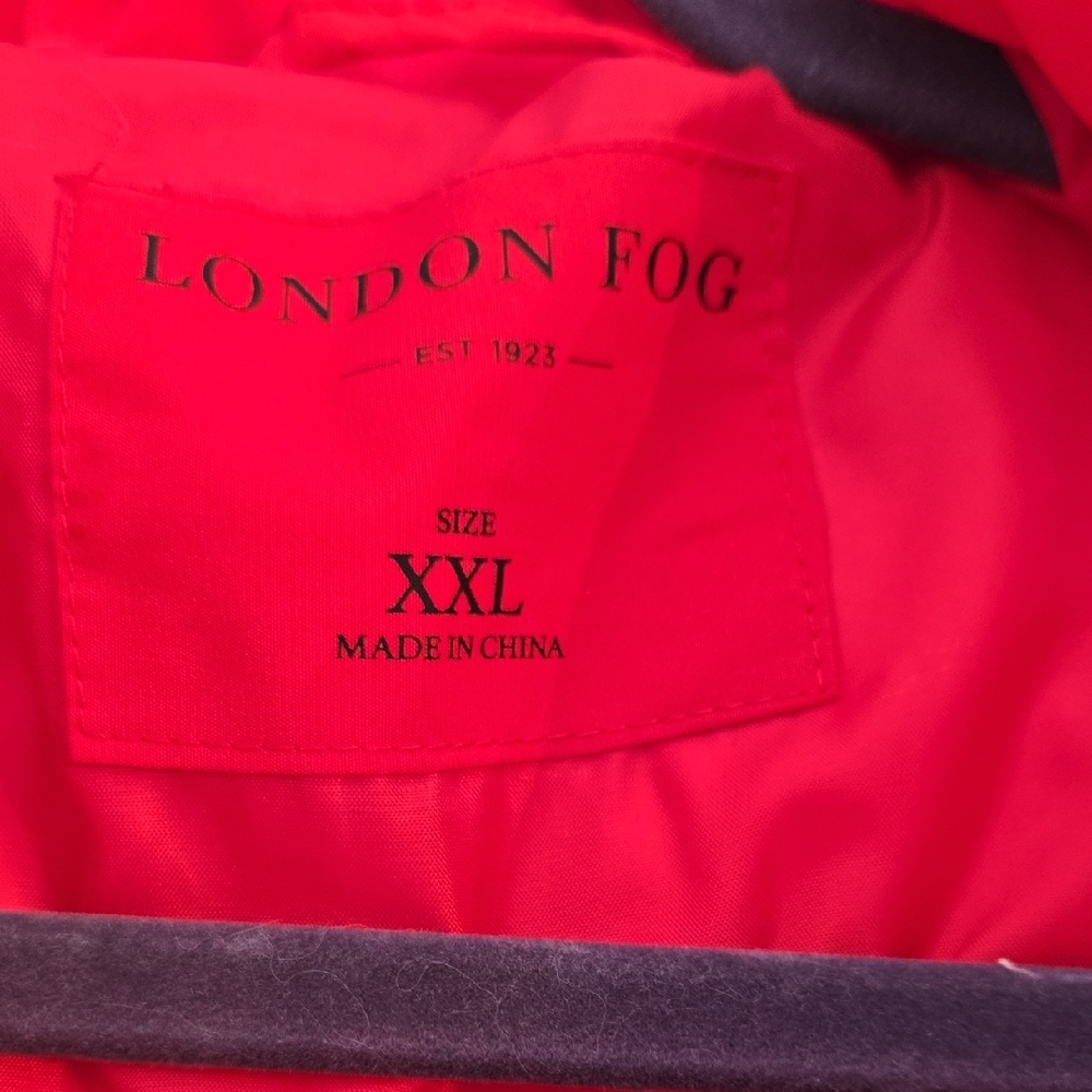 London Fog Red Puffer Jacket with Black Accents - Picture 2 of 3